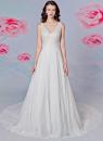 Charmeuse-Kleid in A-Linie mit Perlenstickerei Ivory/Champagner